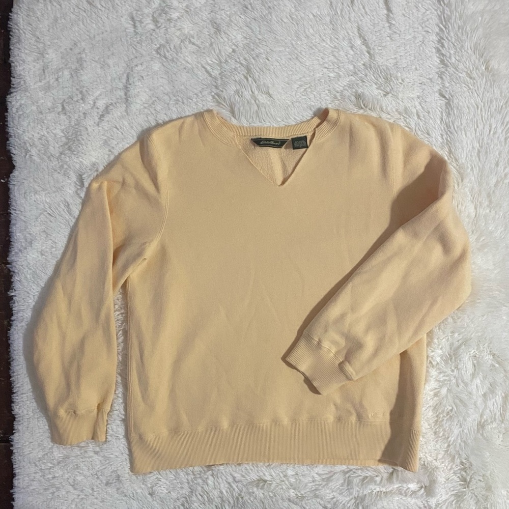 Eddie Bauer yellow sweatshirt size medium